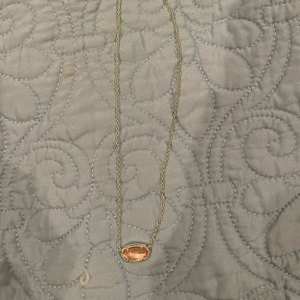 Kendra Scott Elisa Silver Pendant Necklace Pink